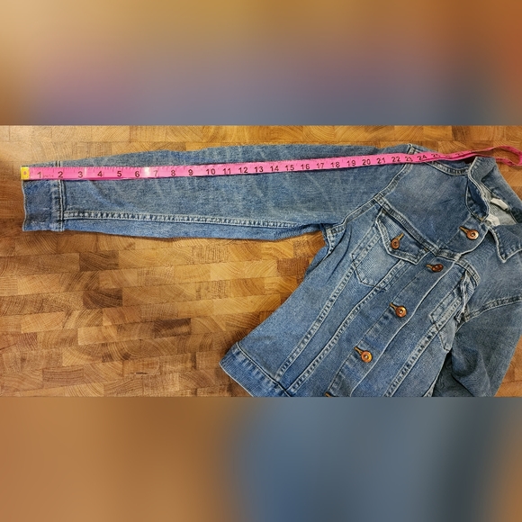 🍂🍁🍂Label of Graded Goods L.O.G.G Jean jacket size 8 H&M Denim🍁🍂🍁 - Picture 4 of 16